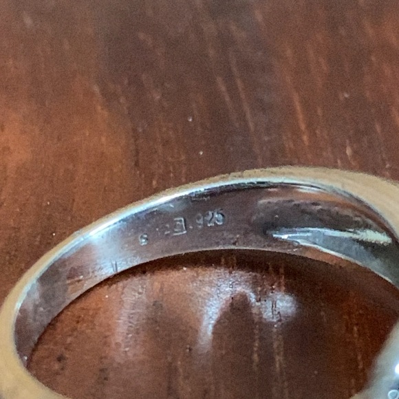 Lencia 925 silver ring with gray faceted stone size 6.5 - Picture 7 of 10